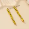 Bohemian Fashion Colorful Crystal Drop Earring For Women Girl Elegant Banquet Rhinestone Dangle Earring Jewelry Accessories