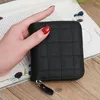 Wallets Vintage Female Simple Folded Wallet PU Leather Mini Zipper Coin Purse Women Solid Color Card Holder Accessories