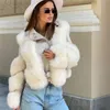 Women s Knits Tees Super Winter Ladies Luxury Thick Leather Coat 100 Natural Fur Female Motorcycle Women Real Jacket 231213