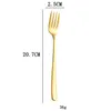 New 304 Stainless Steel Fork Korean Household Long Handle Salad Fork Steak Fruit Fork Creative Western Fork Tableware