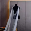 Bröllop Bolero Cape Veil Bridal Shawls för bröllopsklänning 2,5 m vit elfenben Romantiska tyllskydd axlar Kvinna Bröllopstillbehör för brud CL3062