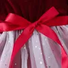 Çocuklar için Yeni Noel Kıyafetleri Kızlar için Kırmızı Uzun Kollu Noel Elbisesi Kızlar Yeni Yıl Elbise