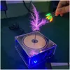 Dekorativa objekt Figurer Dekorativa objekt Figurer Bluetooth Music Tesla Coil High Frequency Voltage PSE Arc Generator Palm T DH7CO