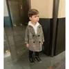 Jackets Kids Winter Jacket Wool Coat For Boys Woolen Outerwear Children Clothing Warm Boy Thicken Blazer Clothes