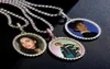 Custom Memory Po Necklace Pendant Oval Frame Solid Back Pendant Hip Hop Necklace for Men Women1712894