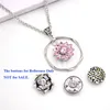 Pendant Necklaces 10PCS Interchangeable 18mm Snap Jewelry Liobonar Buttons Charms Necklace For Women1320F