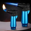 Portable Windproof Lighter Outdoor Barbecue Kitchen Cigar Igniter Metal Turbine No Gas Large Firepower Men's High End Gifts