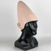 Coneheads Alien Latex Cap Maschera Cosplay Testa d'uovo Maschere coniche Casco Halloween Carnevale Puntelli del partito Q08062920