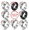 Anxiety Ring For Women Men Moon s Rings Trend Punk Rings Jewelry Stainless Steel Anti Stress Ring Rotate Gift1290787