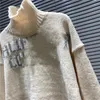 デザインメンセーター刺繍ラブパターンセーター秋の冬女性肥厚緩んだベーストップトップメンタートルネックタートルネックセーターファッション愛好家