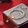 Link bransoletki naturalne jadein łączące klamry bransoletki Regulowana bransoletka Akcesoria biżuterii DIY ręcznie rzeźbiona kobieta amulet