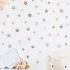 71 pezzi Boho Color Stars Pattern Wall Stickers per la camera dei bambini Baby Nursery Room Decalcomanie da muro Decorazione domestica Decalcomanie da muro Decor Pvc