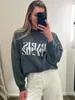 Sweats à capuche pour femmes Sweatshirts graphiques Femmes Automne Hiver Vêtements 2023 Coton Lavé Vintage Mode Pulls Tops Femme Esthétique