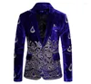 Men's Suits 2023 Suit European And American Style Fashion Casual Velvet One Button Embroidered Performance Dress