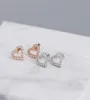 Sterling Silver Earrings Style Elegant Classic Fashion Small Fresh Love Heartshaped Gift for Girlfriend Stud3840770