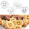 Bakning formar 4 bit smiley rostfritt stål kakor kex kex mögel fondant kak bakverktyg socker kex mögel 231213