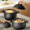 Soup Stock Pots Casserole Stew Pot Ceramic Cookware Cooking Gas Stove High Temperature Resistant cooking Pans For Kitchen Crock 231213