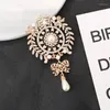 Broşlar Çiçek Simüle İnci Broş Pin Kristal Rhinestones Çiçek Su Damlası Kadınlar Buket Kazak Eşarp Giysisi Erişim