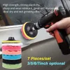 New 2024 2024その他のインテリアアクセサリー8PCSバフングパッド3''5'5'5'5'5'CAR SPONGE POLISHING PAD KIT研磨剤ポリッシャードリルワックスコンパウンドツールオートケア用アクセサリ