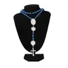 Chaînes Sublimation Chapelet Vierge Perles Collier Ornement Pendentifs Alliage N2UE