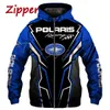 Herren Hoodies Sweatshirts 2023 Polaris Racing Rzr Snowmobile Fashion Casual Zip Hoodie Top und Damen Frühling Herbst Kapuzenjacke 231213