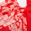 Robes urbaines Sexy PB ZA 2023, Style vacances d'été, imprimé plissé, dos ouvert, taille haute, soutien-gorge, col suspendu, longue robe, 231213