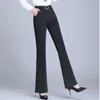 Pantalons pour femmes S Office Lady Élégant Mode Flare Printemps Automne Diamants Taille Haute Allmatch Solide Femmes Pantalon Droit Occasionnel 2312012