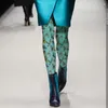 Women Socks Fashion Personality Printing Pantyhose Geometric Diamond British Style Tie Sexy Standard Thickness Tights