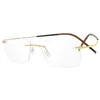 Lunettes de soleil de mode Cadres sans monture Titanium Shades sans cadre Rétro Vintage Lunettes à la mode pour hommes Femmes Designer Lunettes Élégant Op204M