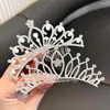 Accessori per capelli Professionisti cosplay Forcina stile coreano Regali di compleanno Bambini Ragazze Pettine Corone di cristallo con strass Diademi principessa