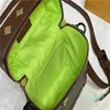 Boîte verticale de styliste, sac à bandoulière marron vert, bagage historique printemps-été