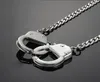 Pendant Necklaces Chian Handcuffs Necklace Mens Stainless Steel Long Gifts For Male Accessories Personality Hip Hop Rock Whole1427012