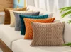Solid Color Velvet Press veckad kuddfodral SOFA Pillows Bedside Home Office Back Cushion Lumbal PillowCover1335651
