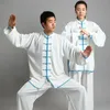 Roupas étnicas Tai Chi Kung Fu Uniforme Tradicional Chinês Manga Comprida Wushu TaiChi Homens KungFu Terno Uniformes Exercício Roupas 231212