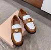 Dress Shoes Round Toe Penny Loafers leather Women Vintage-effect Loafers Designer Luxurys Top Quality Platform Bottoms Sneakers size 35-41