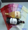 Clear Organza Wine Bottle Bag 15x36cm 6x14inch pack of 50 Olive oil Champagne Makeup Gift Packaging Pouch Favor Sack6219545