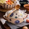 Soup Stock Pots Flower Casserole Stew Pot Ceramic Cookware Cooking Gas Stove High Temperature Resistant Nonstick Pans For Kitchen 231213