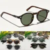 Gafas de sol de calidad superior de lujo Mosco clásico retro redondo miltzen polarizado hombres mujeres marco de acetato gafas de sol