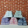 Cosmetic Bags Seersucker Stacking Set Packing3pcs Cube Soft Bag Striped Storage Holder Make Up For Women With Zipper