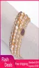 Kolory sześciokąt Druzy Charms Bransoletka Glass Crytstal Kulki modowe marka kobiet biżuteria prezent na koraliki Strands3908225