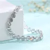 Fashion Brands Designer Round Cut CZ Stone Bracelet for Women Classical Tennis Bracelet & Bangle Jewelery Gift229Z