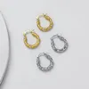 Creolen Mode Geometrische Kreis Perle Luxus Gold Und Silber Farbe Tropfen Für Frauen Mann Schmuck Geschenk