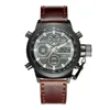 AMST Customized Personalized Leather Minimalist 50 Meters Waterproof Sport Wrist Watch AM30032530