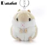 Dalaful Mini Hamster Keyrings Keychains Faux Rabbit Fur Pompom y TrinketsカーハンドバッグペンダントキーチェーンリングホルダーK3561891124