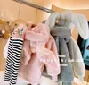 Roupas acolchoadas de algodão para meninos e meninas outono e inverno novas orelhas de animais casaco de pelúcia fofo para crianças jaqueta acolchoada para crianças