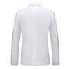 Męskie garnitury Blazers Men Business Casual Slim Fit Black Patters Luksus Blazer Formal Wedding White Party Kurtka Spodni 2 PCS SET 231212