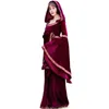 Familjsmatchande kläder Vintage Medieval Court Dress Parentchild Red Robe Wizard Renaissance Halloween Cosplay Costume 231212