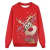 Rompers Ugly Christmas Sweater Family Set Deer Tryckt Män kvinnor Barn tröjor Jersey Crew Neck Top Loungewear 231212