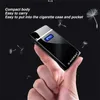 Ny LED Display Touch Sensing Dual Arc Lighter Metal Windproect USB Laddning Pulse Electric Flameless Men's High End Gift