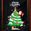 2022 Christmas Wall Stcikers New Year Window Decoration Santa Claus Home Decor Pvc Vinyl Wall Decals Fashion House Decoration